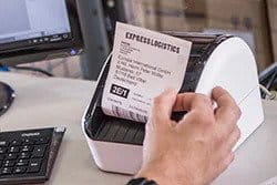 Wide format shipping/barcode label printer