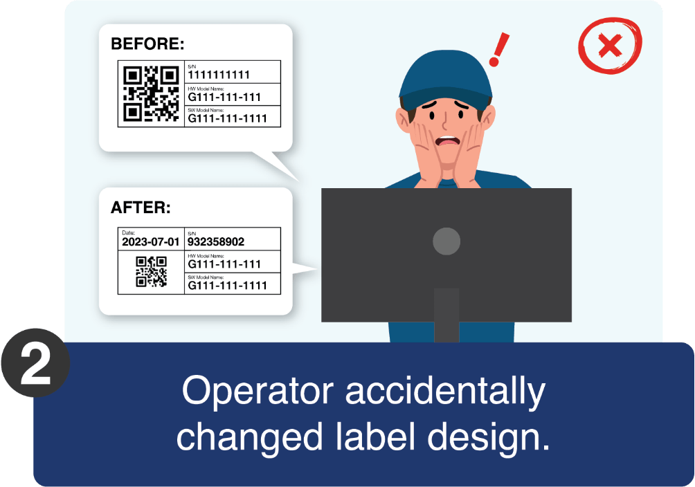 Operator accidentally