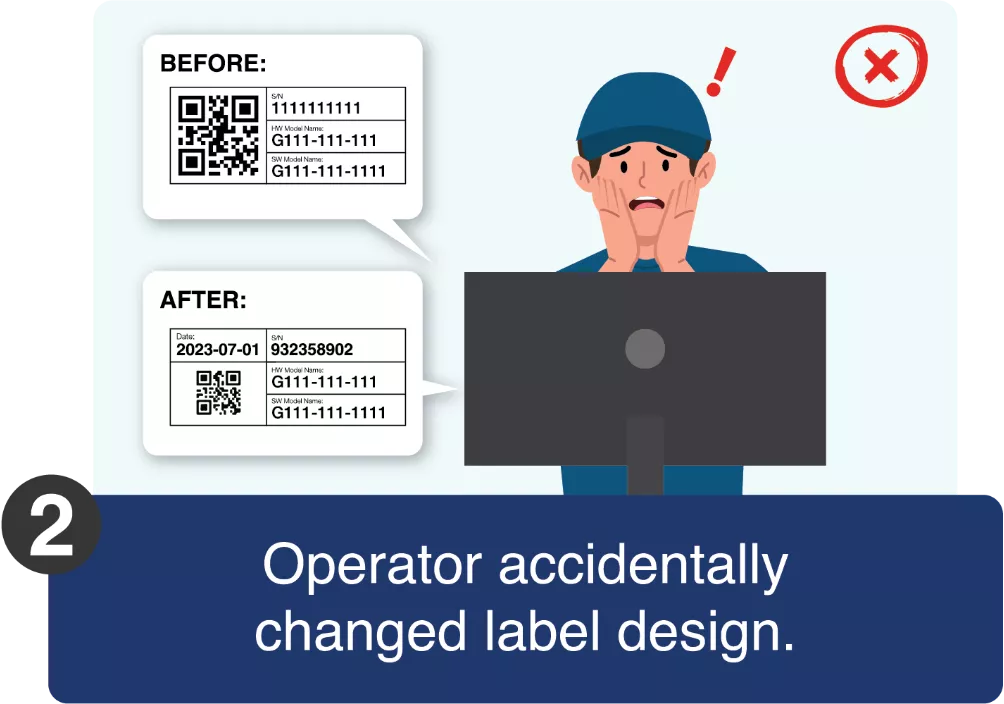 Operator accidentally