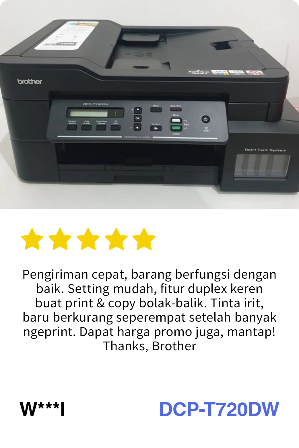 Brother DCP-T720DW Inkjet Printer review