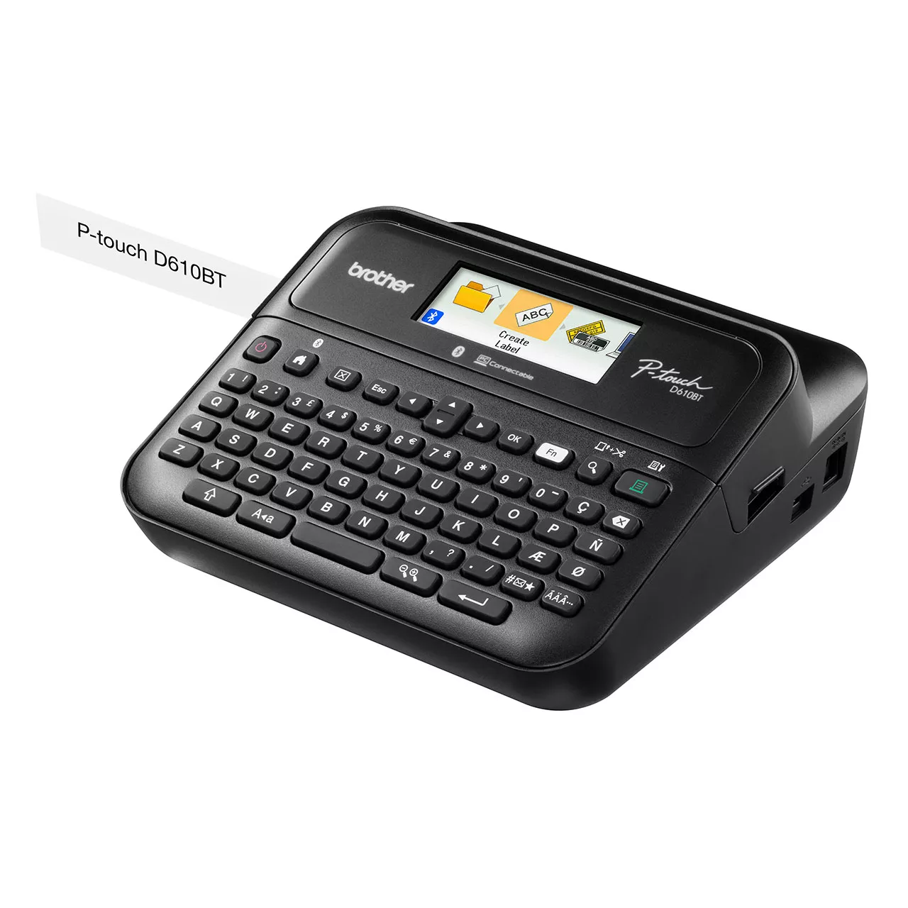Brother PT-D610BT Printer Label (Label Maker) Tampak Samping Kiri