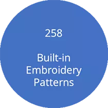 258 Built-in Embroidery Patterns
