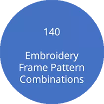 140 Embroidery Frame Pattern Combinations